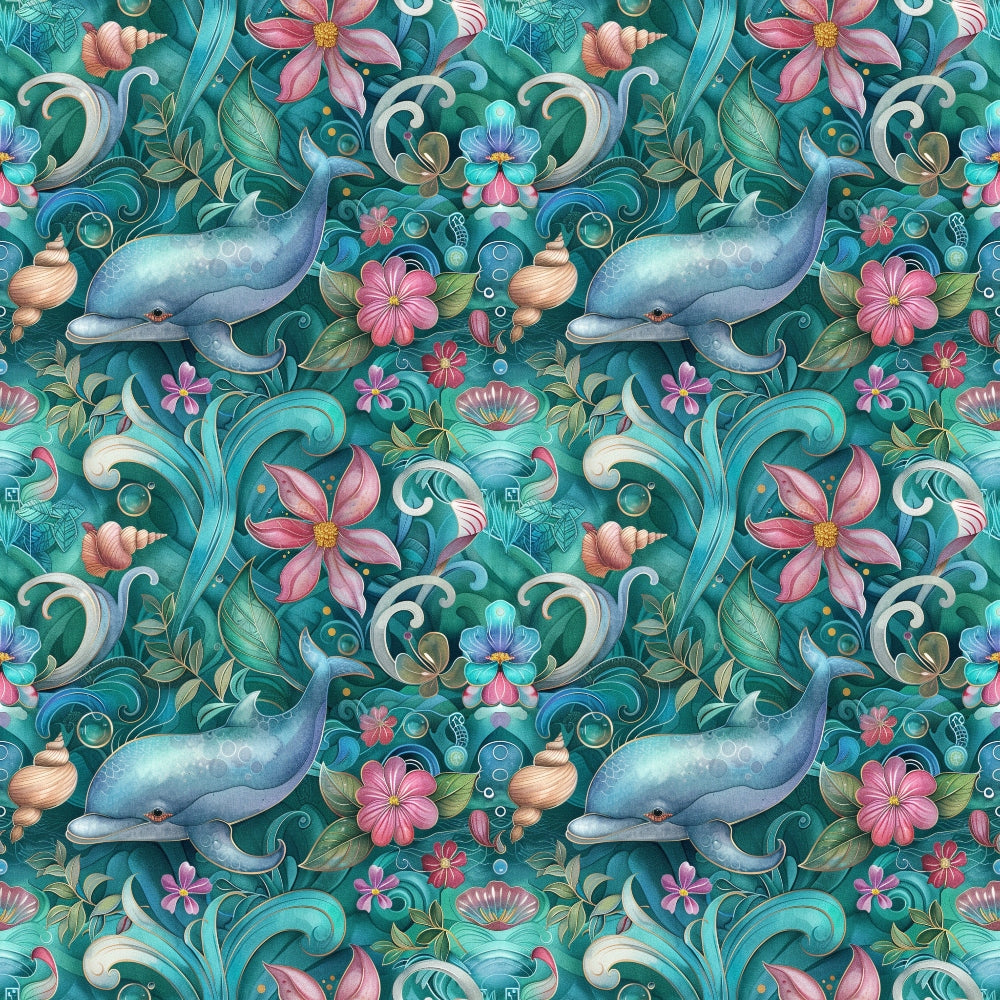 Blooming Tides Pattern 7 Minky Fabric