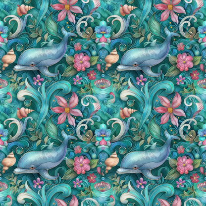 Blooming Tides Pattern 7 Minky Fabric