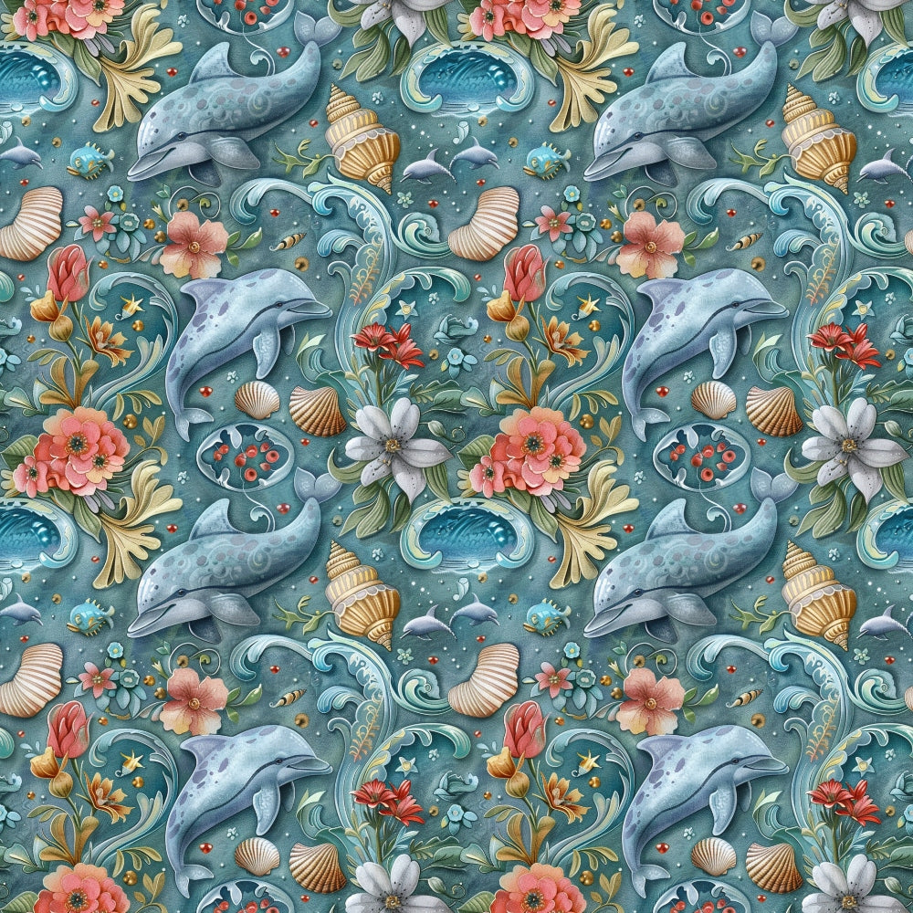 Blooming Tides Pattern 8 Minky Fabric