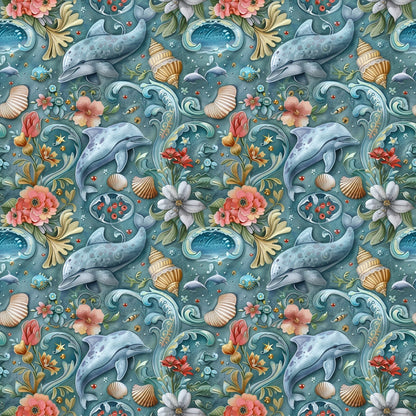 Blooming Tides Pattern 8 Minky Fabric