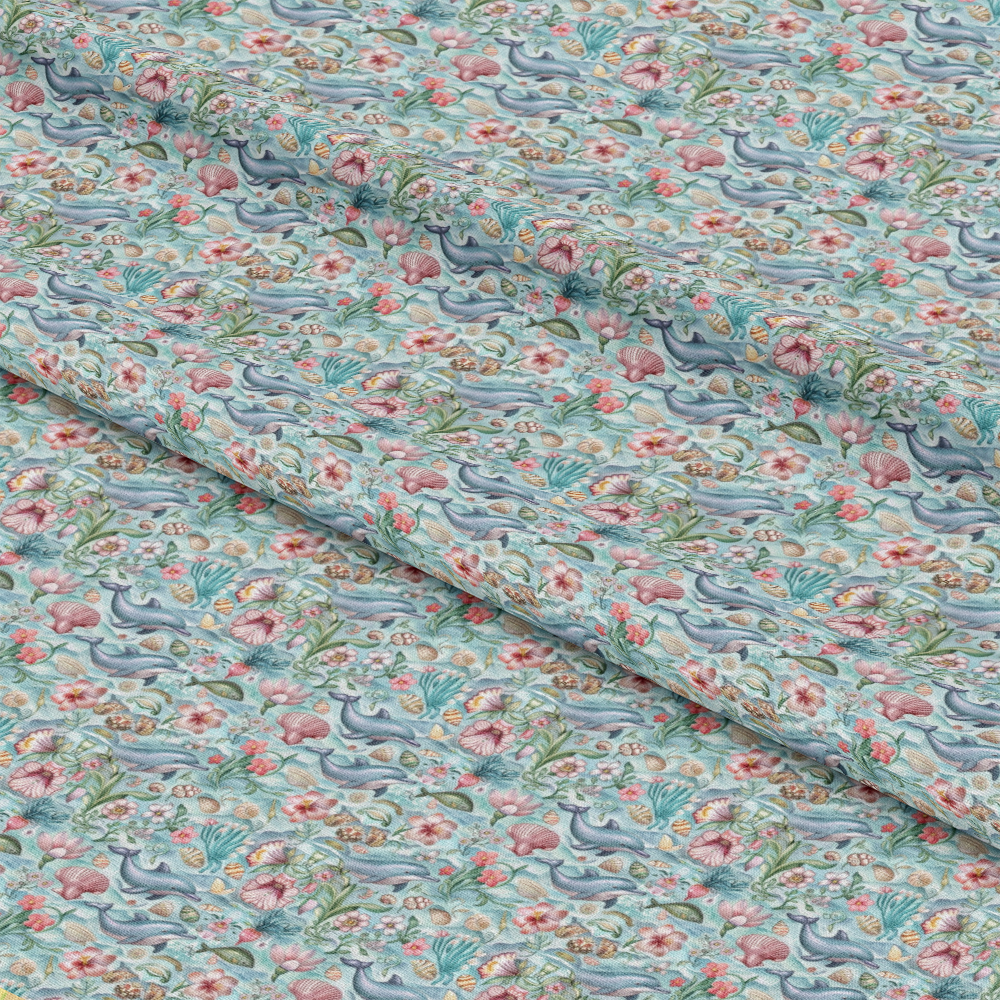 Swimming with Dolphins Pattern 9 Quilting Cotton Fabric