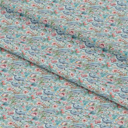 Swimming with Dolphins Pattern 9 Quilting Cotton Fabric