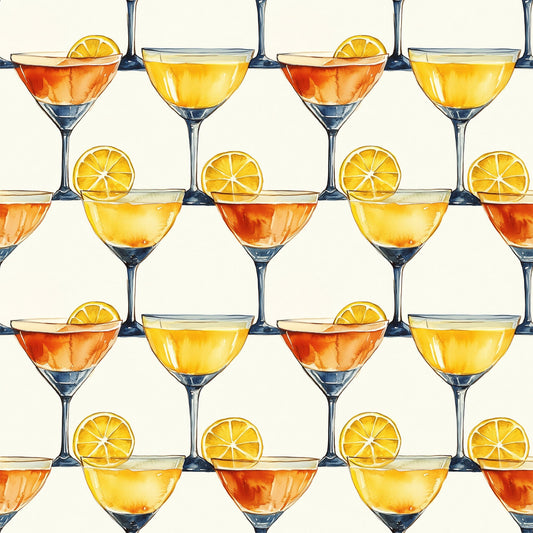Tart and Tipsy Pattern 8 Quilting Cotton Fabric