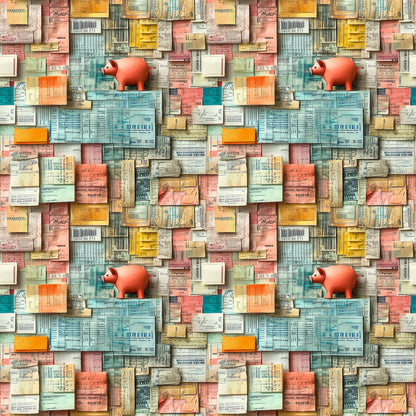 Tax Day Receipts Pattern 1 Quilting Cotton Fabric