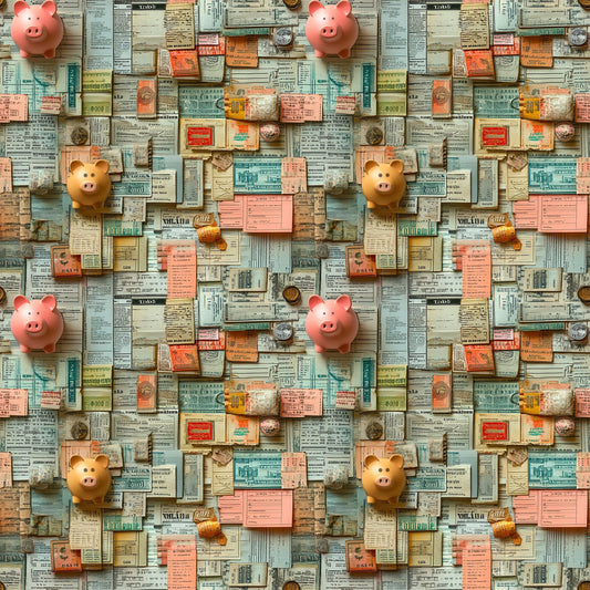 Tax Day Receipts Pattern 2 Quilting Cotton Fabric