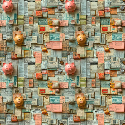 Tax Day Receipts Pattern 2 Quilting Cotton Fabric