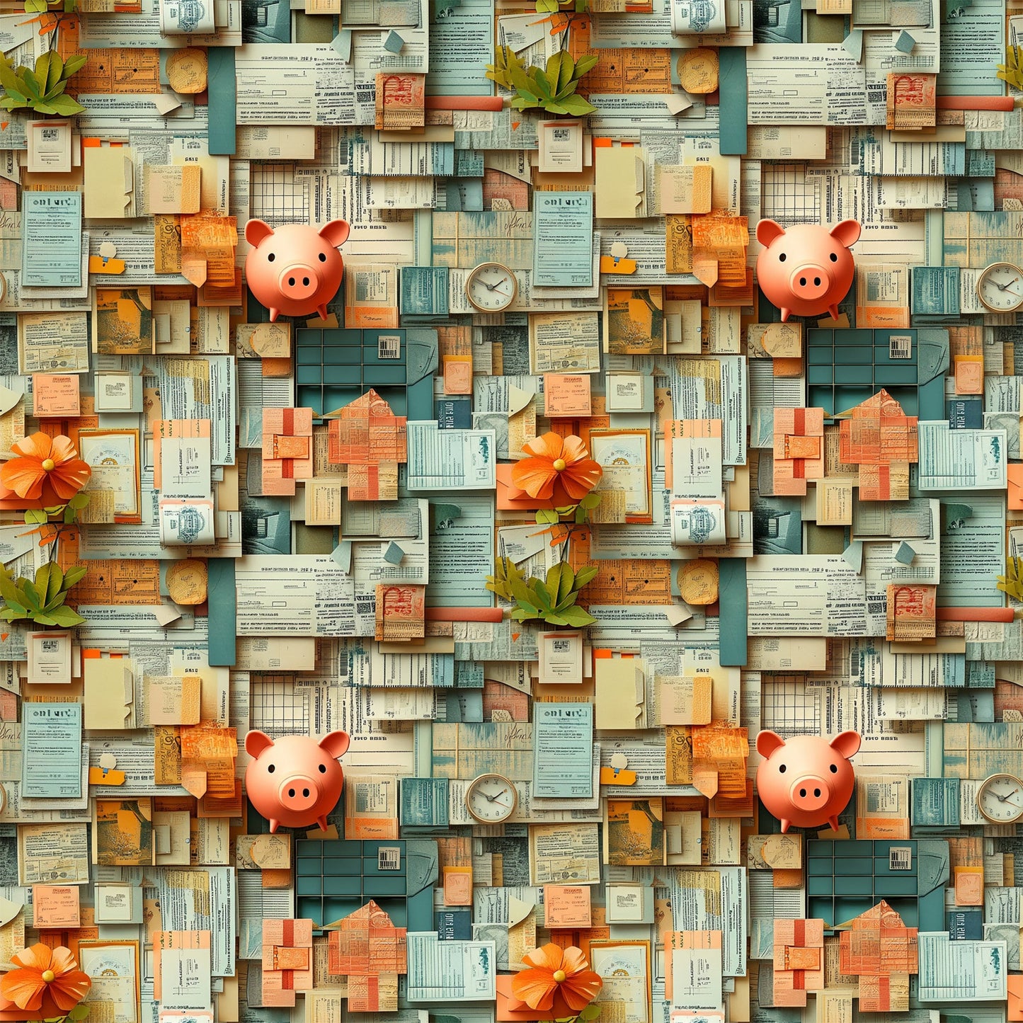 Tax Day Receipts Pattern 3 Quilting Cotton Fabric