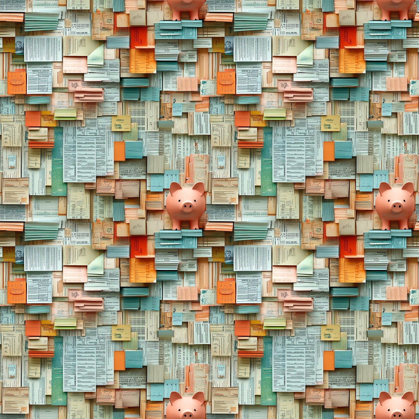Tax Day Receipts Pattern 4 Quilting Cotton Fabric