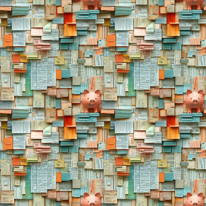 Tax Day Receipts Pattern 4 Quilting Cotton Fabric