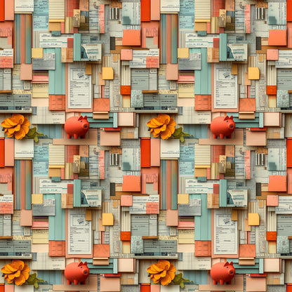 Tax Day Receipts Pattern 5 Quilting Cotton Fabric