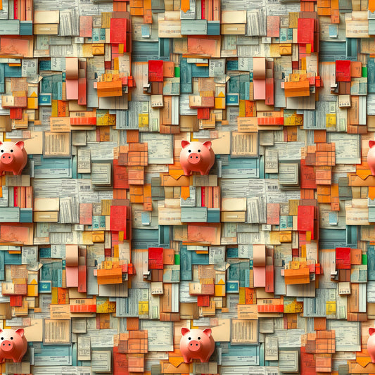 Tax Day Receipts Pattern 6 Quilting Cotton Fabric