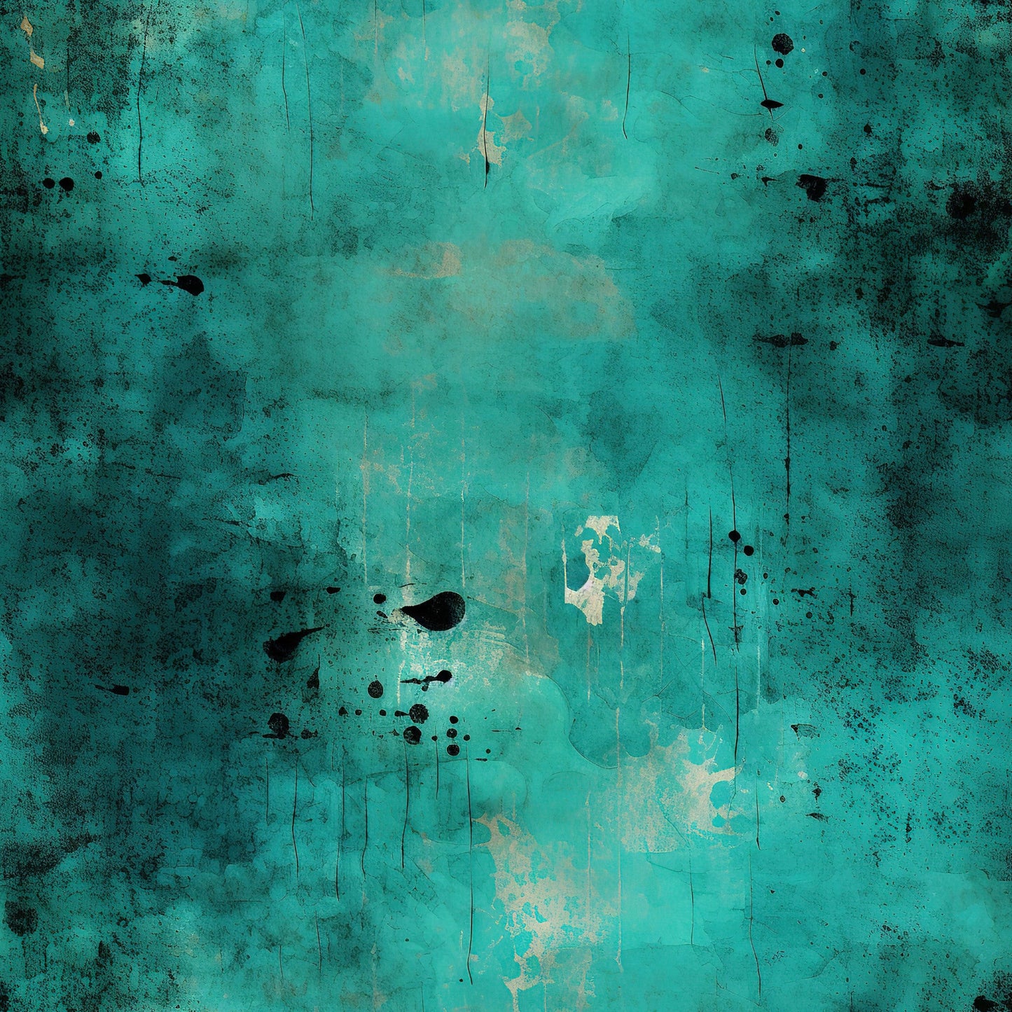 Teal Grunge Pattern 11 Quilting Cotton Fabric