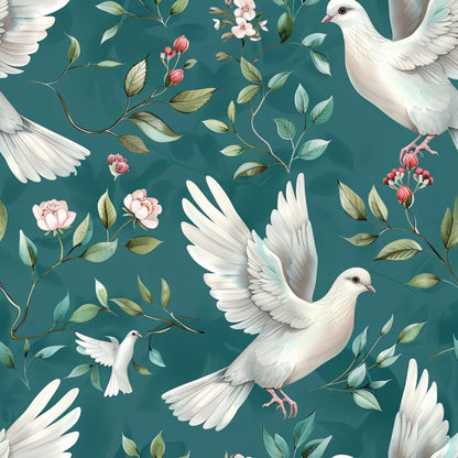 Seafoam Scrollwork Pattern 1 Minky Fabric