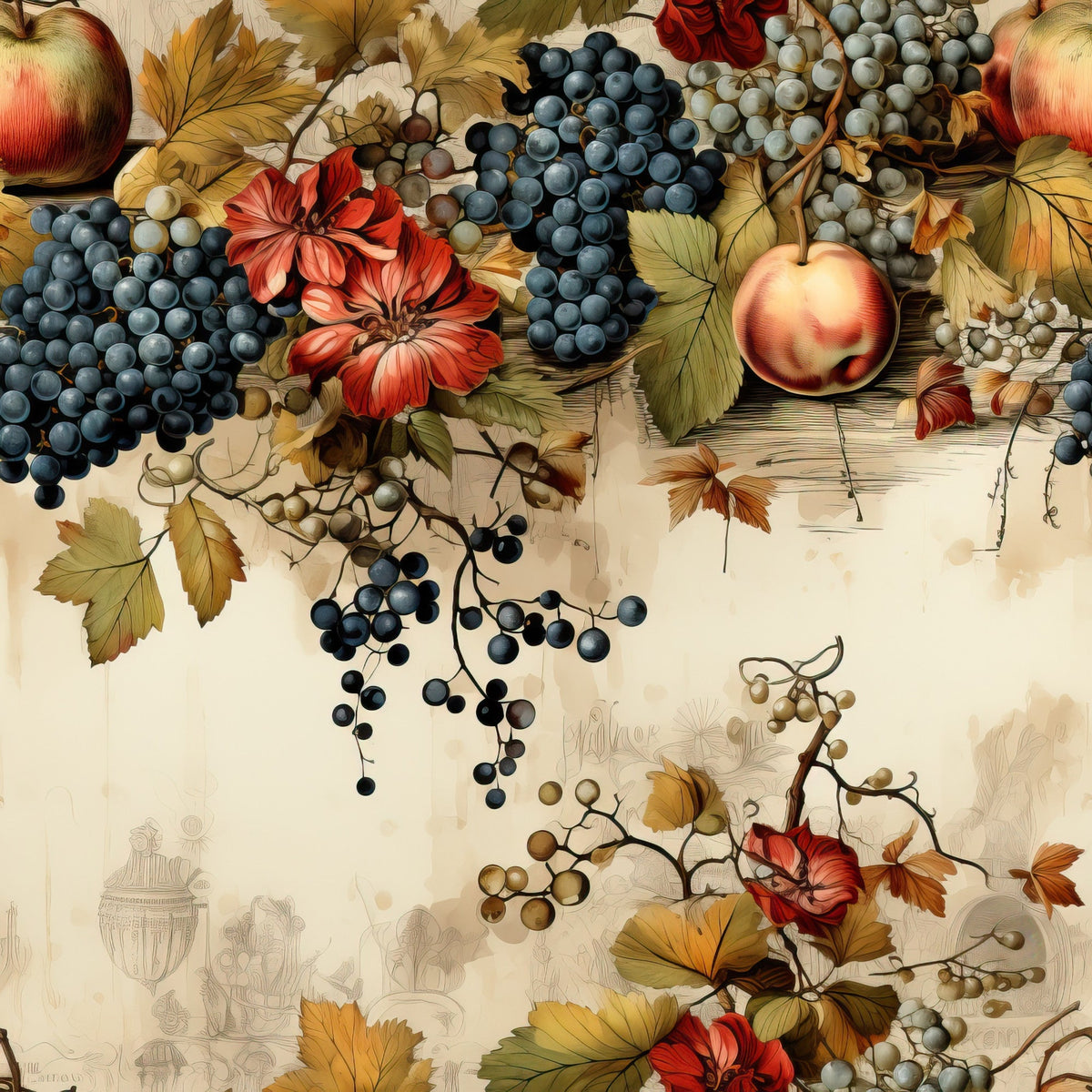 Autumn Reverie Pattern 4 Minky Fabric