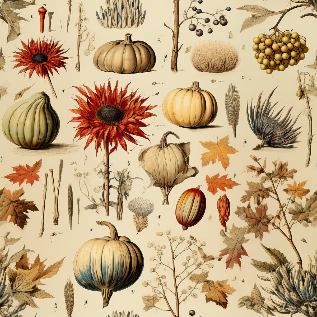Autumn Reverie Pattern 5 Minky Fabric