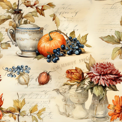 Thanksgiving Elegance Pattern 9 Quilting Cotton Fabric