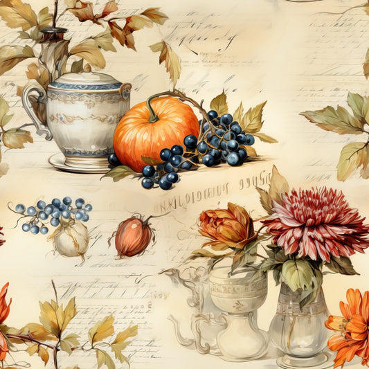 Thanksgiving Elegance Pattern 9 Quilting Cotton Fabric