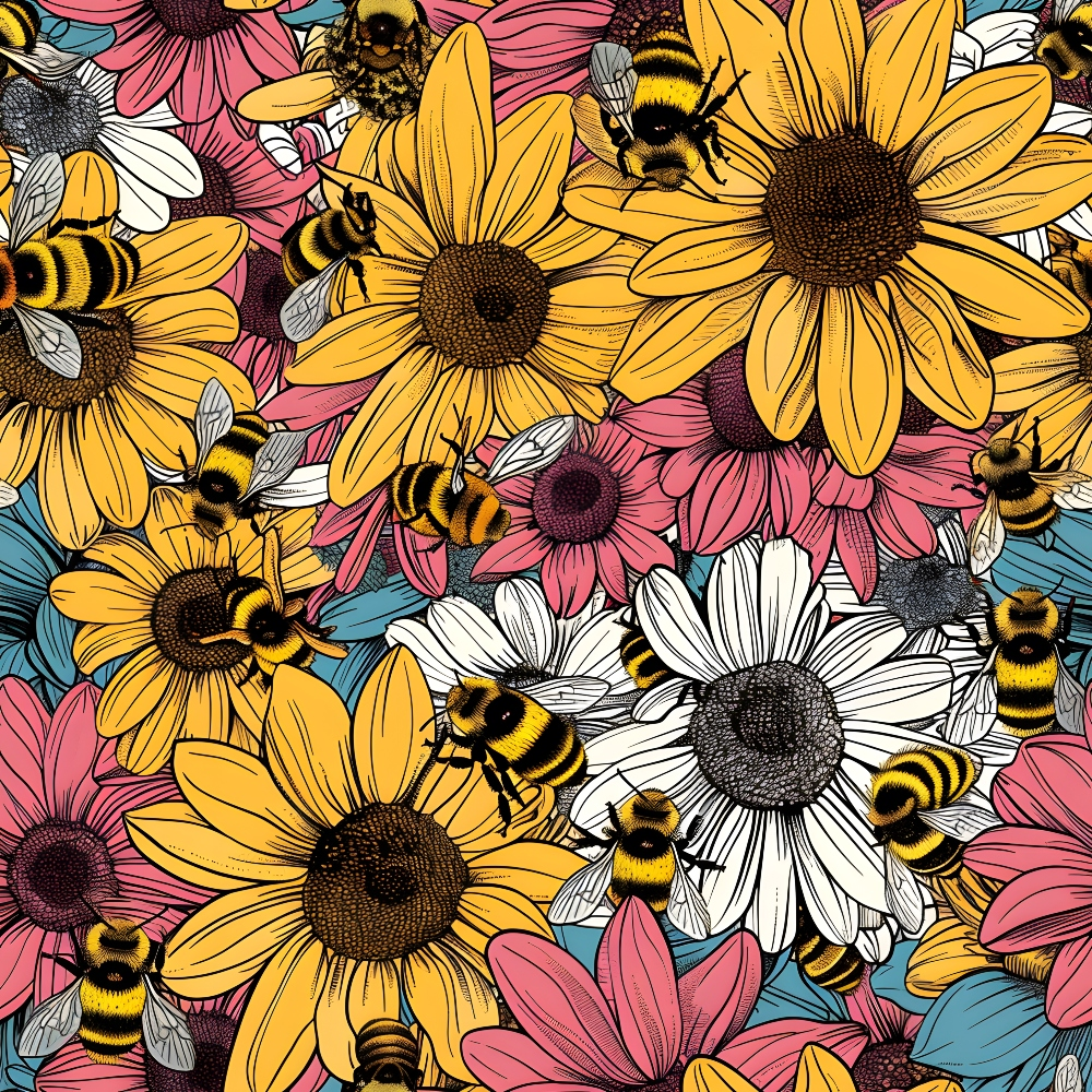Honeycomb Blooms Pattern 16 Minky Fabric