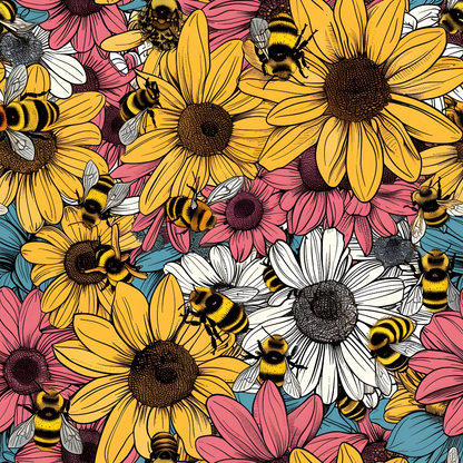 Honeycomb Blooms Pattern 16 Minky Fabric