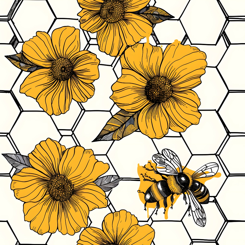 Honeycomb Blooms Pattern 19 Minky Fabric