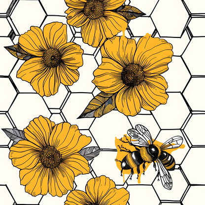 Honeycomb Blooms Pattern 19 Minky Fabric