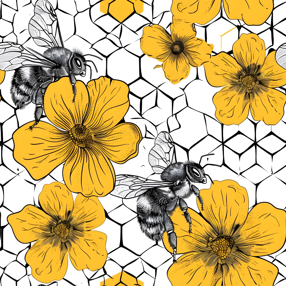 Honeycomb Blooms Pattern 20 Minky Fabric