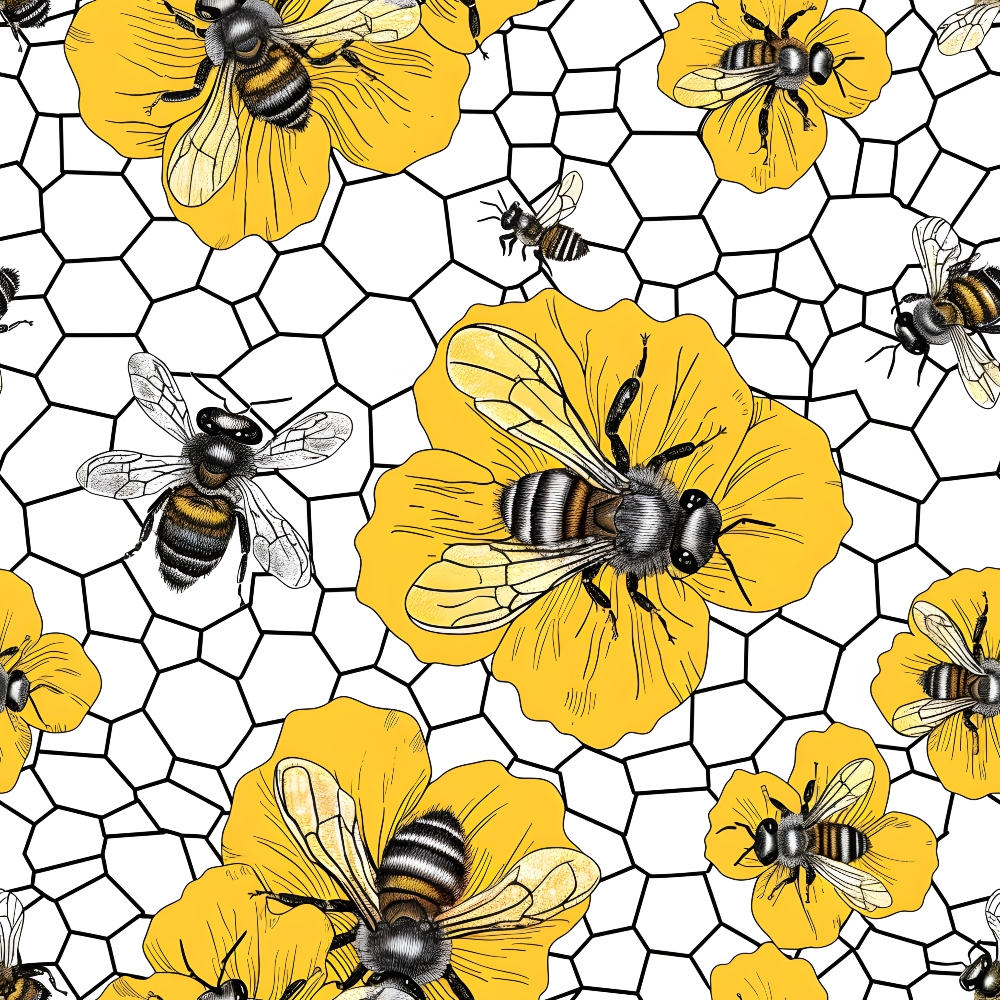 Honeycomb Blooms Pattern 21 Minky Fabric