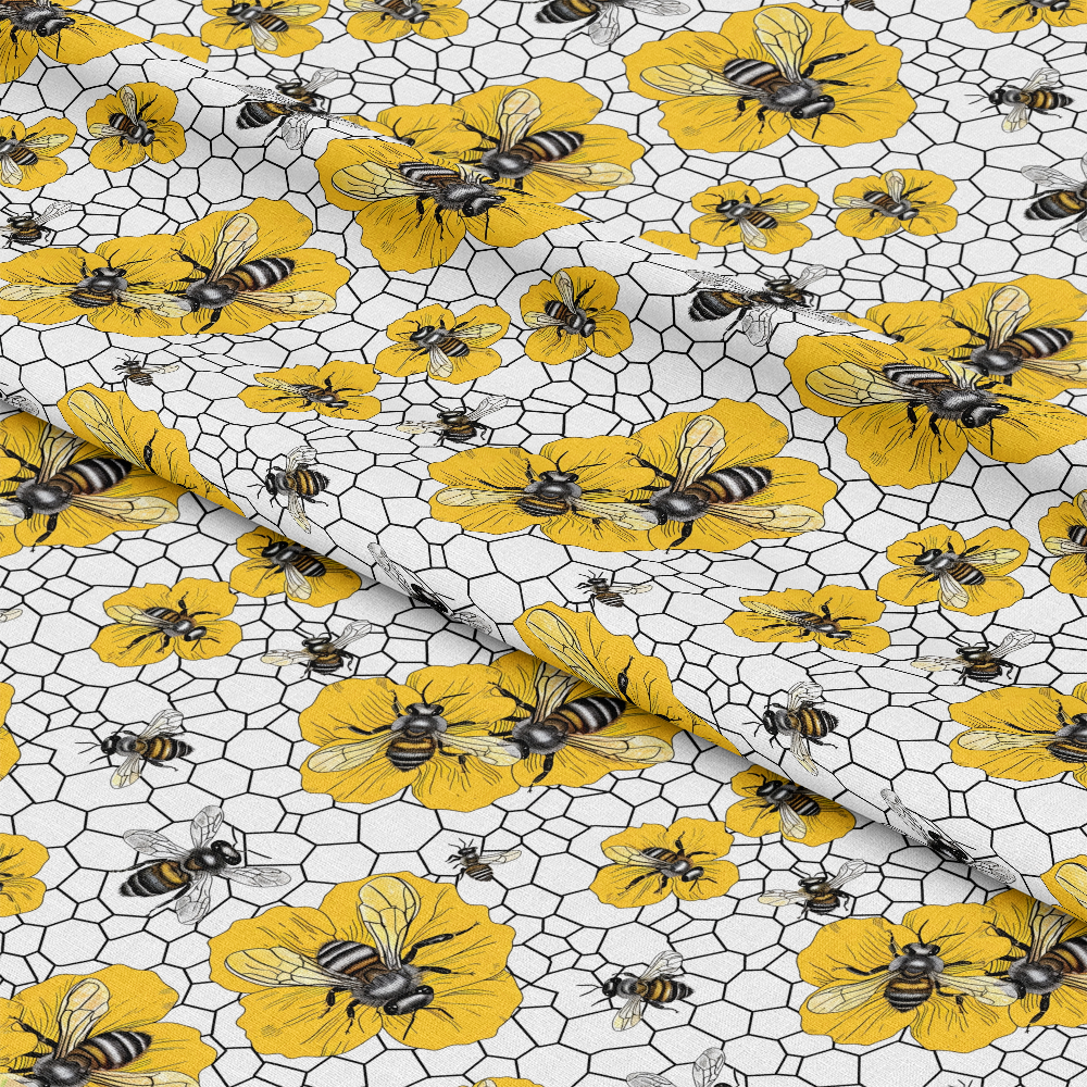 The Bee Swarm Pattern 21 Quilting Cotton Fabric