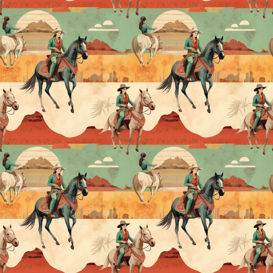 The Cowboy Life Pattern 15 Quilting Cotton Fabric