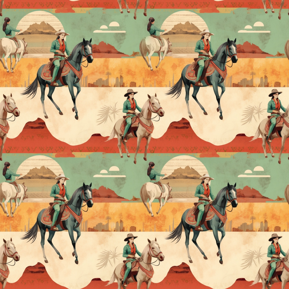 Vintage Frontier Pattern 15 Minky Fabric