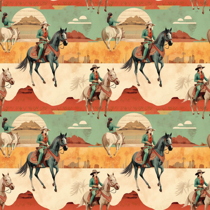 Vintage Frontier Pattern 15 Minky Fabric