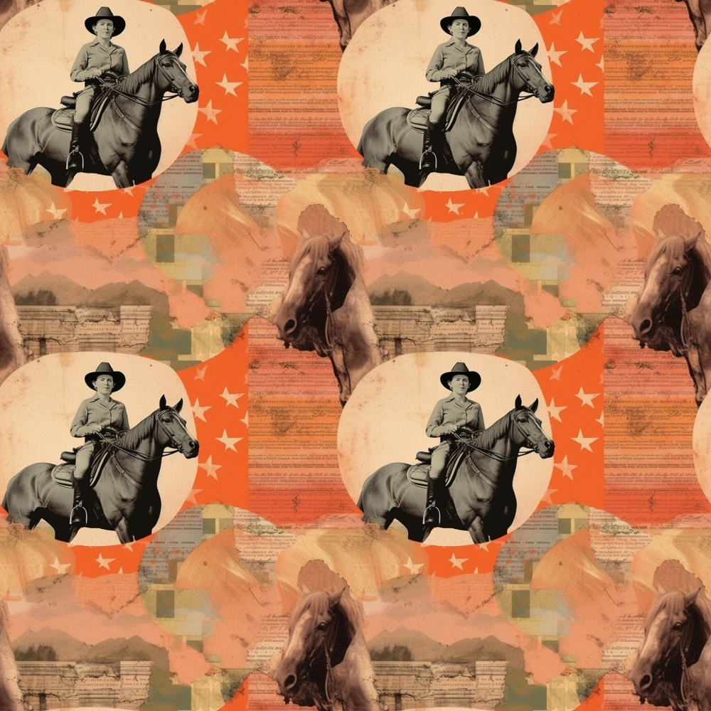Vintage Frontier Pattern 18 Minky Fabric