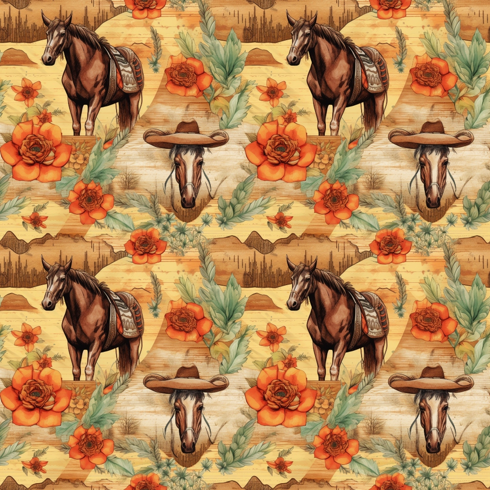 Vintage Frontier Pattern 8 Minky Fabric