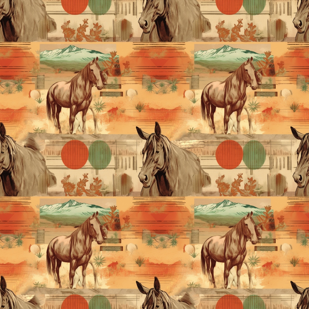 Vintage Frontier Pattern 9 Minky Fabric