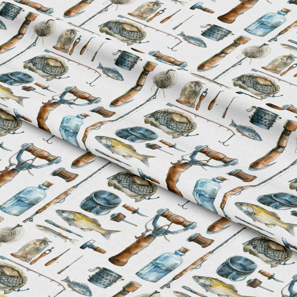 The Fishing Trip Pattern 1 Quilting Cotton Fabric