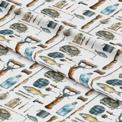 The Fishing Trip Pattern 1 Quilting Cotton Fabric
