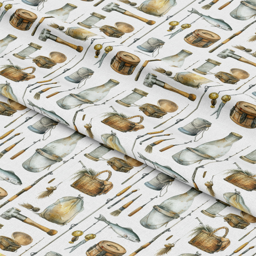 The Fishing Trip Pattern 3 Quilting Cotton Fabric