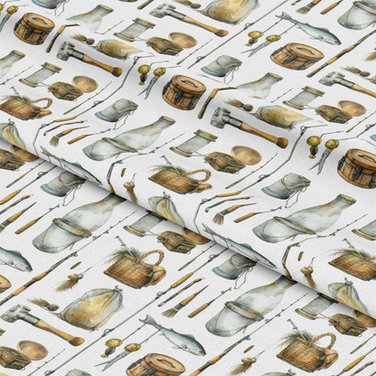 The Fishing Trip Pattern 3 Quilting Cotton Fabric