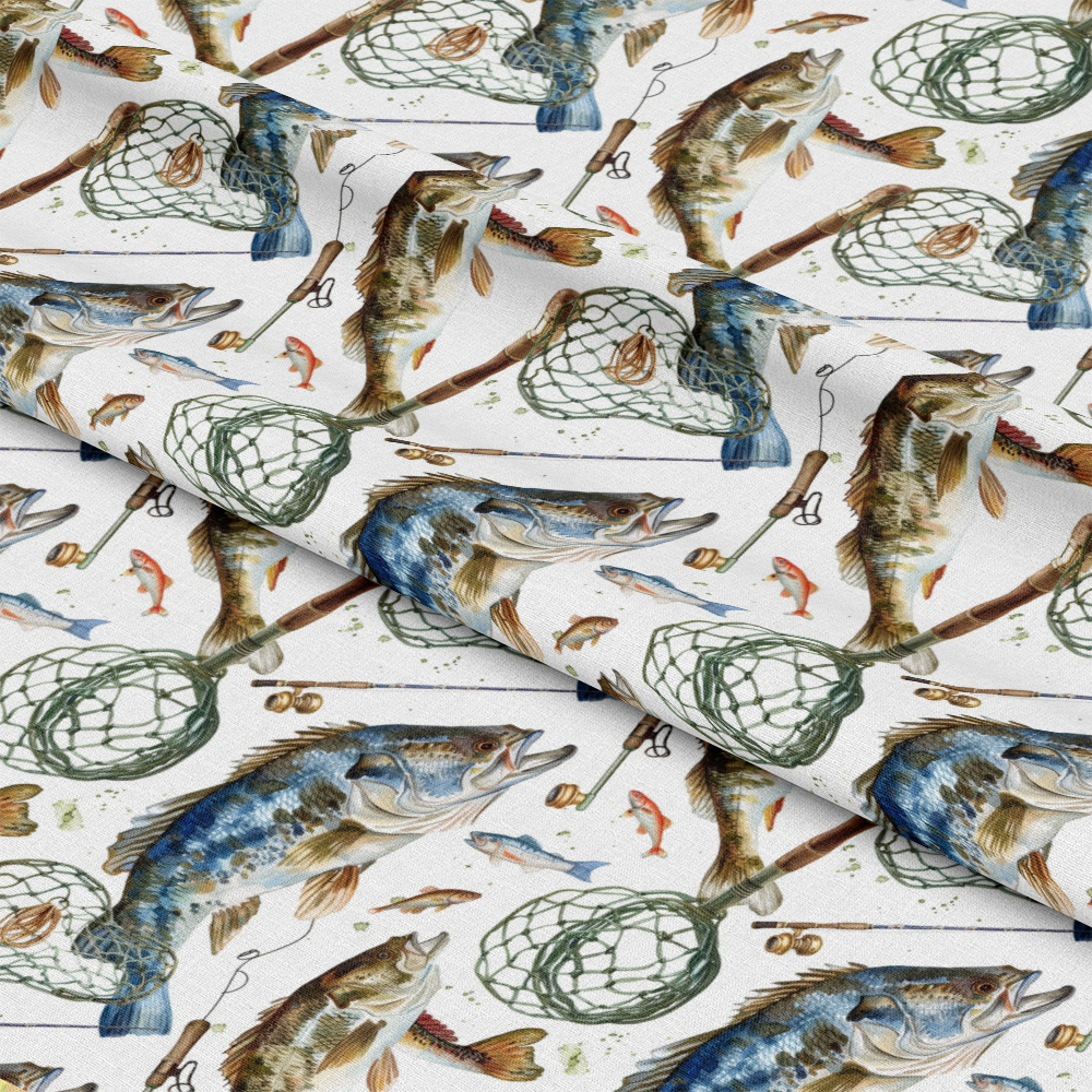The Fishing Trip Pattern 4 Quilting Cotton Fabric
