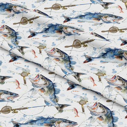 The Fishing Trip Pattern 6 Quilting Cotton Fabric