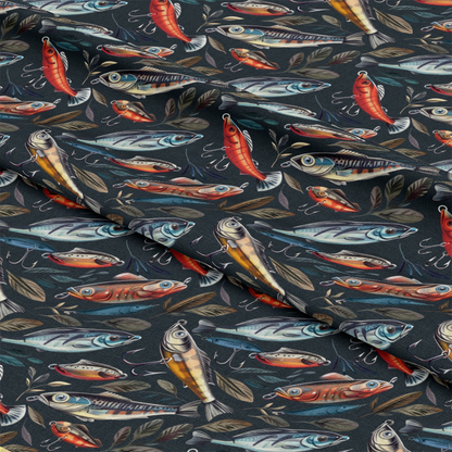 The Fishing Trip Pattern 8 Quilting Cotton Fabric