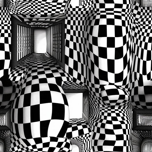Three Dimensional Optical Illusion Arts Pattern 10 Quilting Cotton Fabric