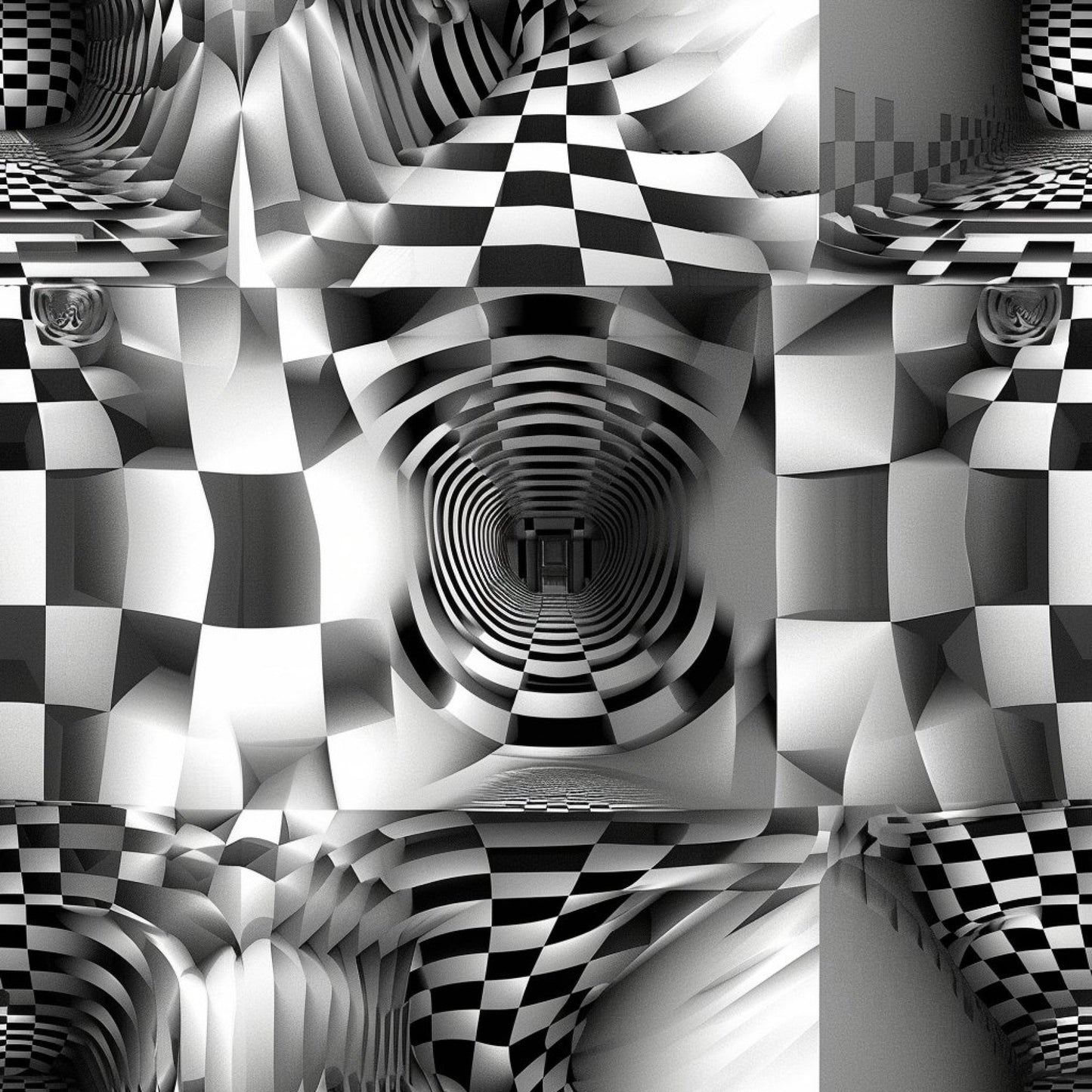 Three Dimensional Optical Illusion Arts Pattern 11 Quilting Cotton Fabric