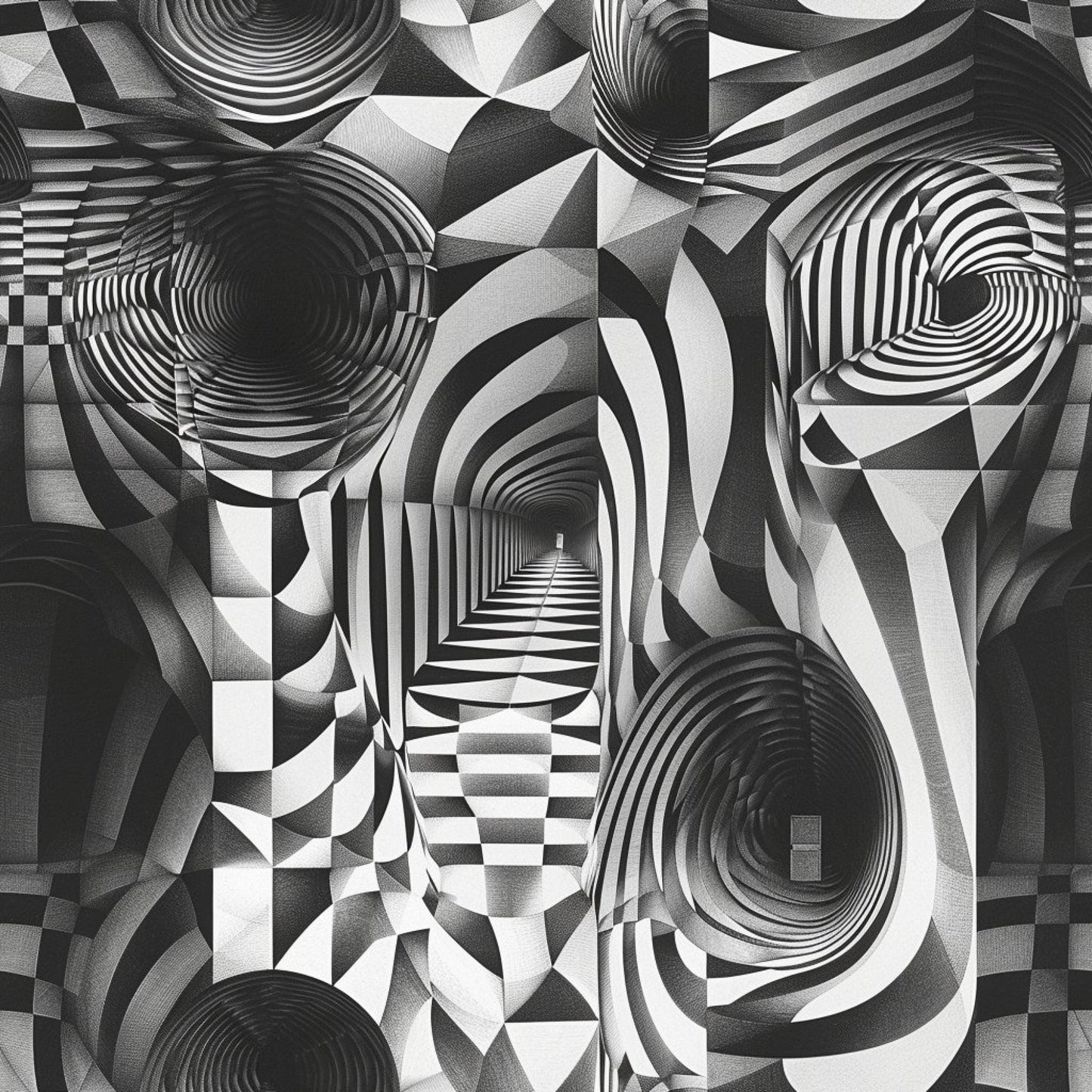 Three Dimensional Optical Illusion Arts Pattern 13 Quilting Cotton Fabric