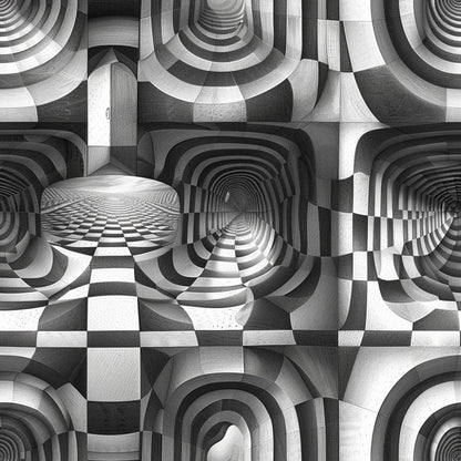 Three Dimensional Optical Illusion Arts Pattern 3 Quilting Cotton Fabric