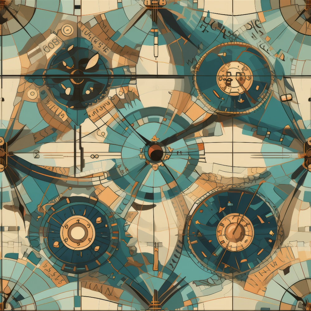 Gilded Gears Pattern 11 Minky Fabric
