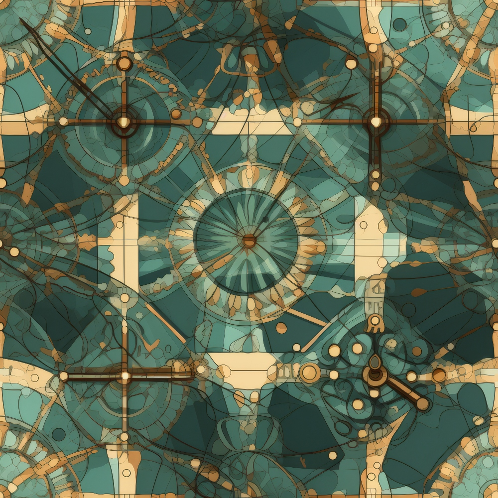 Gilded Gears Pattern 14 Minky Fabric