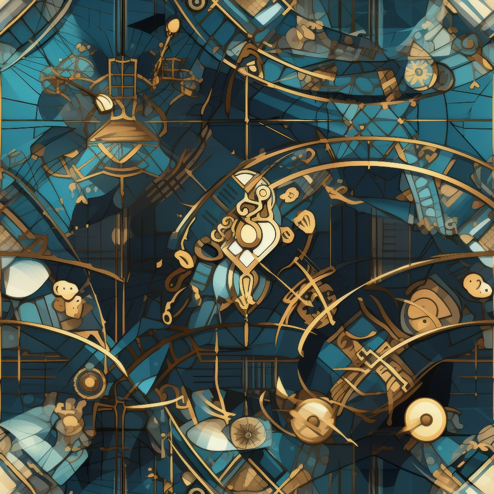 Gilded Gears Pattern 19 Minky Fabric