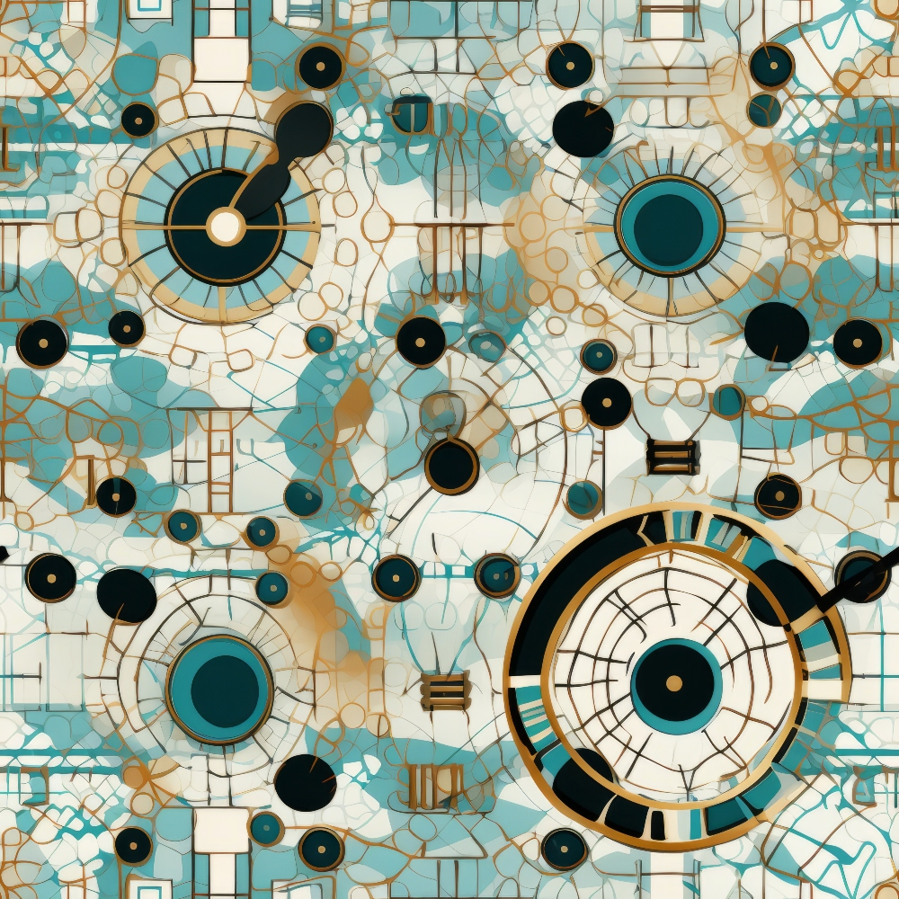 Gilded Gears Pattern 20 Minky Fabric
