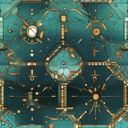 Gilded Gears Pattern 3 Minky Fabric